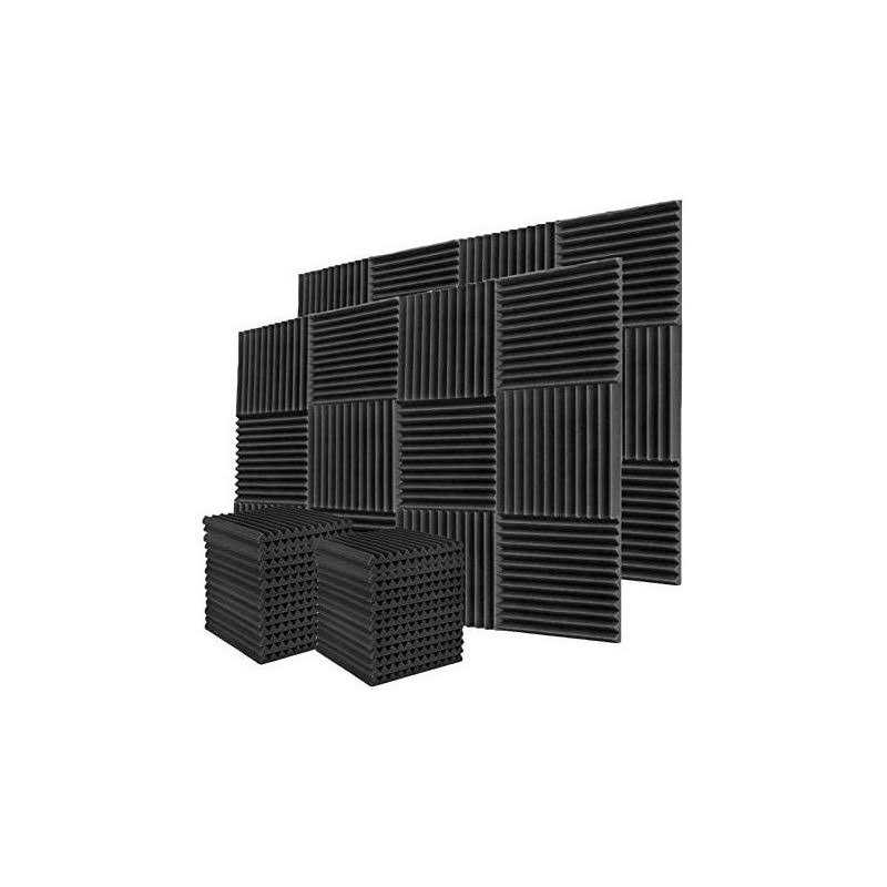 52 Pack Acoustic Foam Panels,1 x 12 x 12Acoustic Wedge Studio Foam Sound Absorption Wall Panels - Cheap Fitting