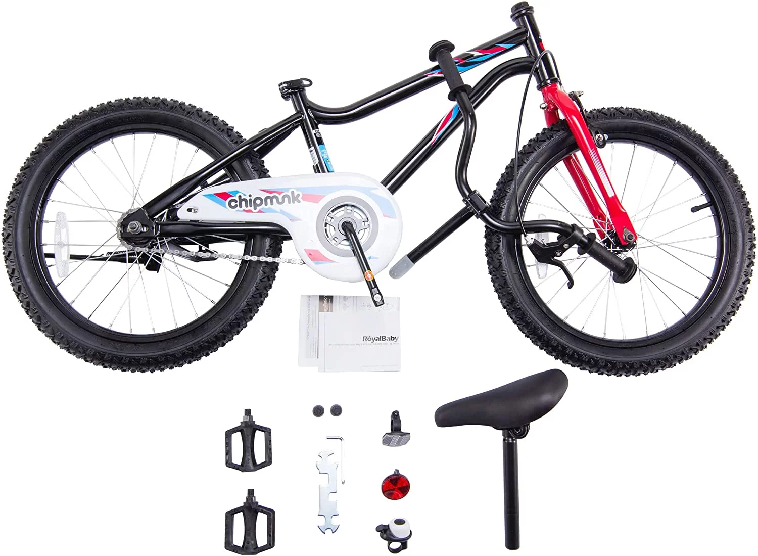 RoyalBaby Chipmunk Kids Bike Boys Girls 18 Inch Bicycle with Kickstand Blue - Cheap Fitting