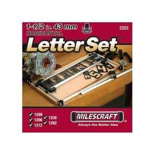 Milescraft 2202 Horizontal Character Template Set 1.5in Router Template Set for Sign Making - Cheap Fitting