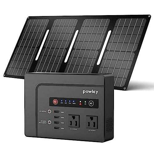 Powkey Solar Generator with Panel 146Wh/200W Portable Power Station with Solar Panel 40W - Cheap Fitting
