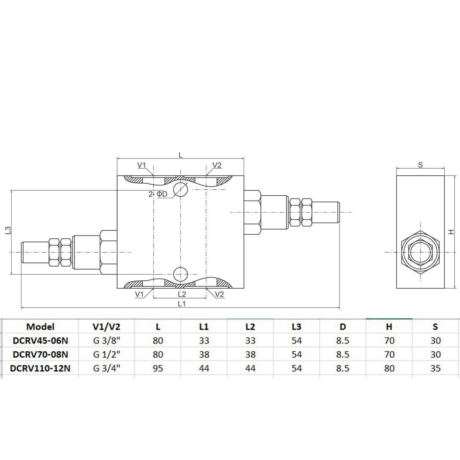 Dual Crossover Hydraulic Relief Cushion Valve - Cheap Fitting