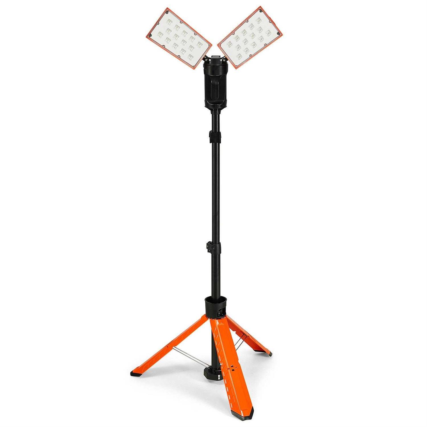 VEVOR Led Work Light 2500 lm Jobsite Light 27.6 in. to 70 in. Adjustable with Foldable Tripod Stand Wireless Remote Control - Cheap Fitting
