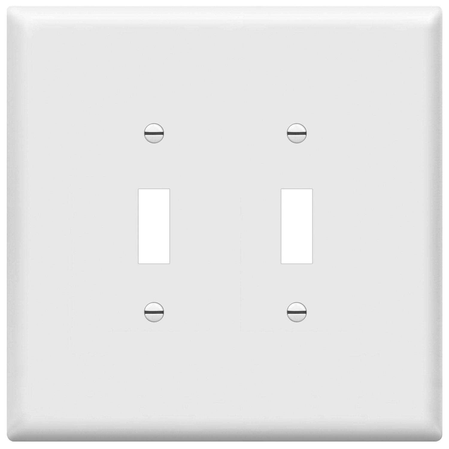 Enerlites Double Toggle Switch Cover Two Gang Light Switch Wall Plate - Cheap Fitting