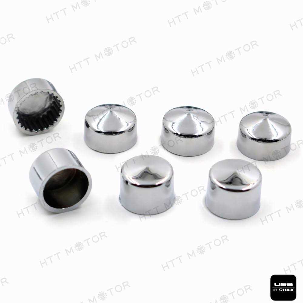 Httmt 63pcs Chrome Caps Cover Kit for 04-15 Harley Sportster Engine & Misc Bolt Nut - Cheap Fitting