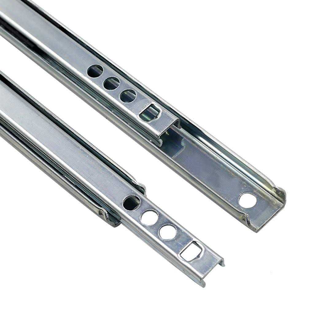 yoohey Metal Drawer Slides Ball Bearing Two Way Slide Track Rail 0.7 inch Wide - Cheap Fitting