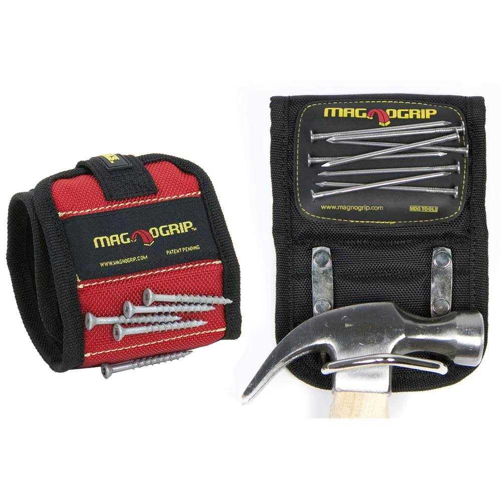 MagnoGrip Magnetic Wristband and Magnetic Hammer Holster Set - Cheap Fitting