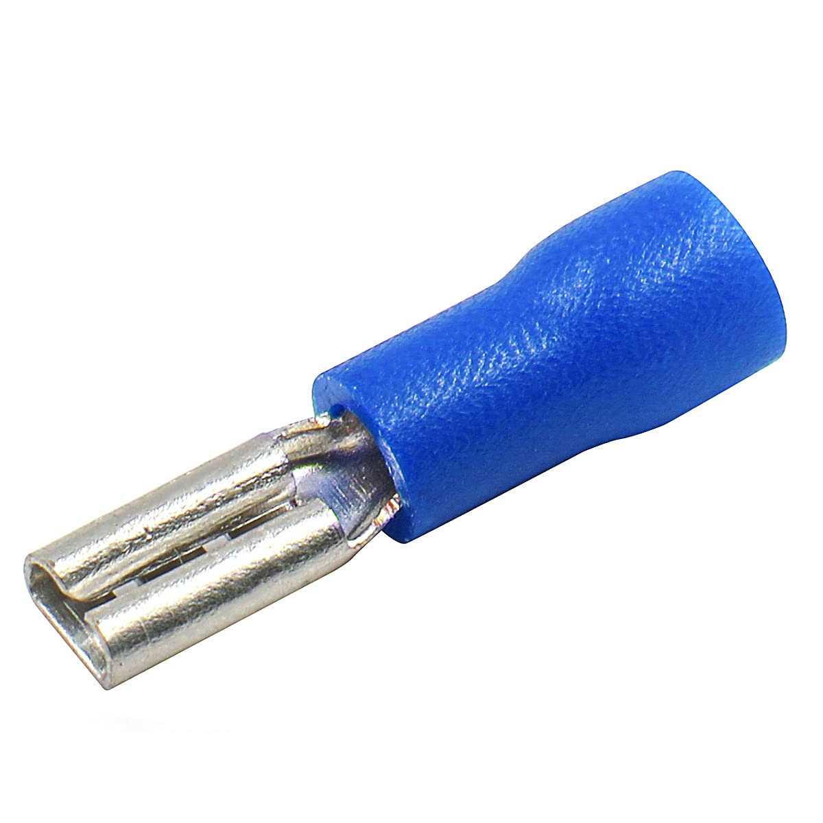 Baomain 0.11 Blue Female Insulated Spade Wire Connector Electrical Crimp Terminal 16-14 AWG 2.8 x 0.5mm FDD 2-110 Pack of 100 - Cheap Fitting