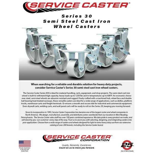Service Caster Semi Steel Swivel Caster - Cheap Fitting