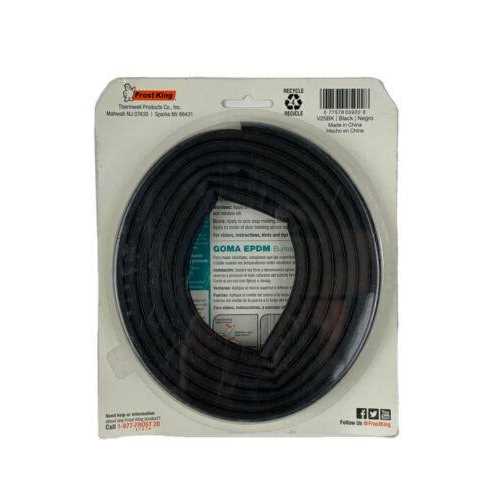 Frost King EPDM Rubber D-Section Weatherseal Black V25BK - Cheap Fitting