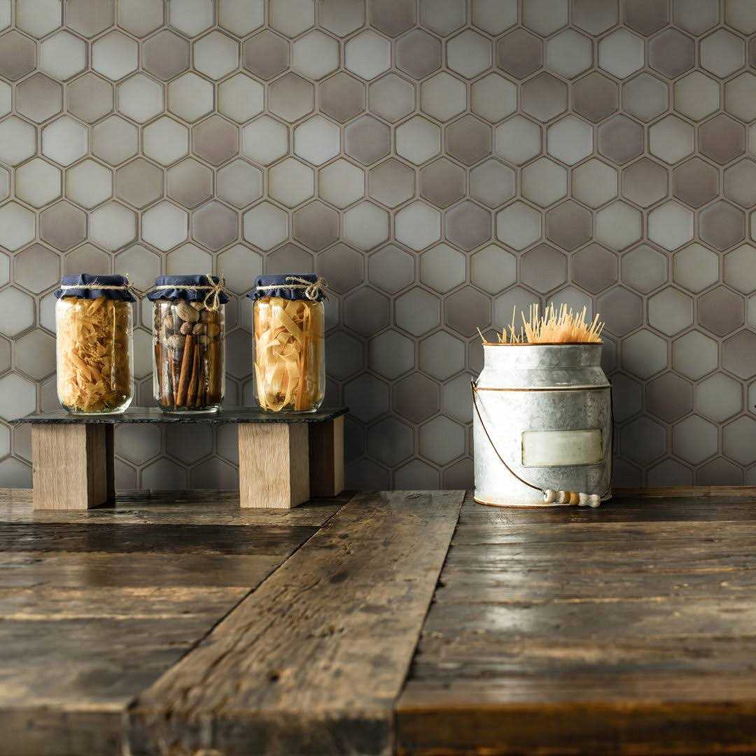 Hudson Due 2 x 2 Hex Porcelain Mosaic Floor Wall Tile Merola Tile - Cheap Fitting