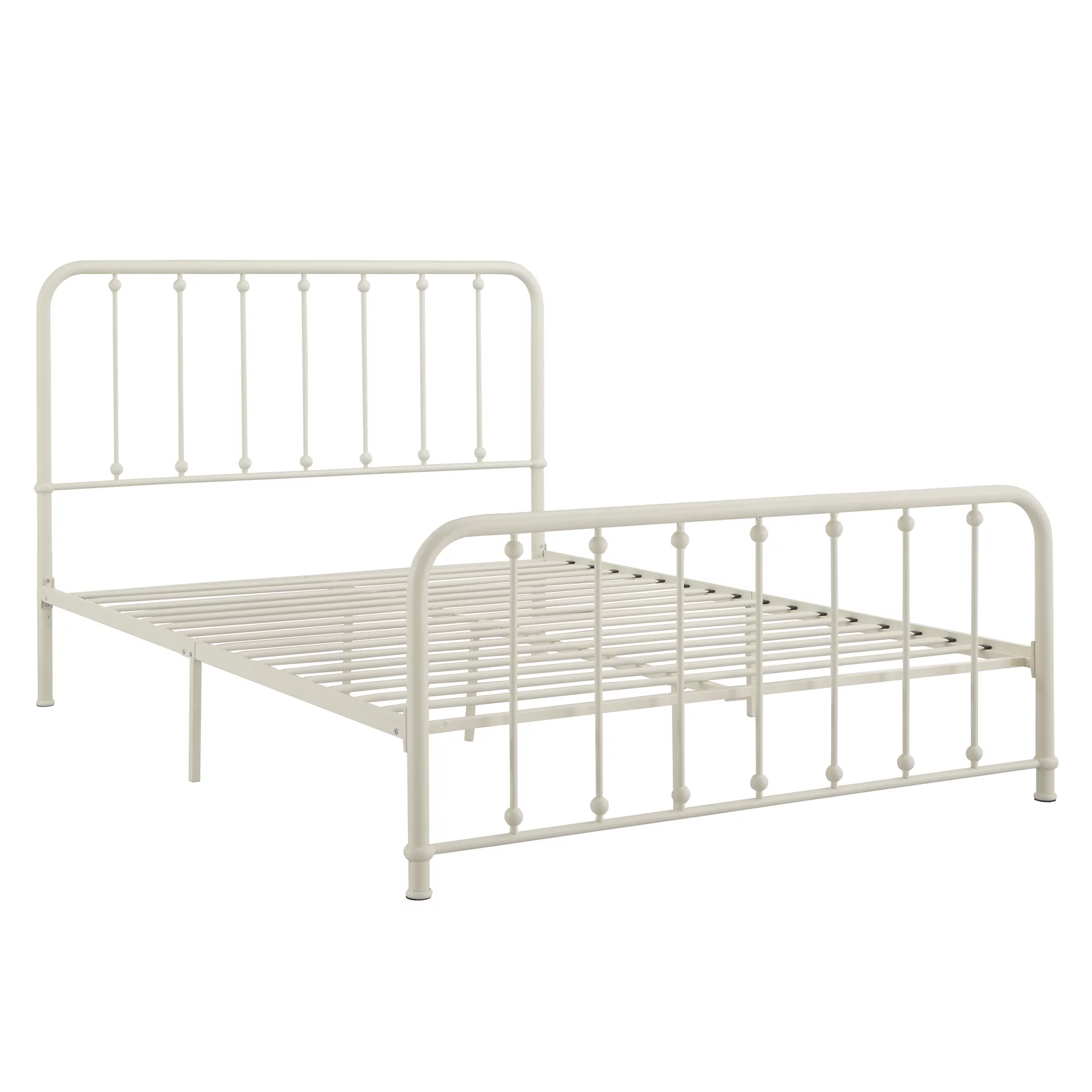 Weston Home Montgomery Spindle Metal Platform Full Bed, White - Cheap Fitting