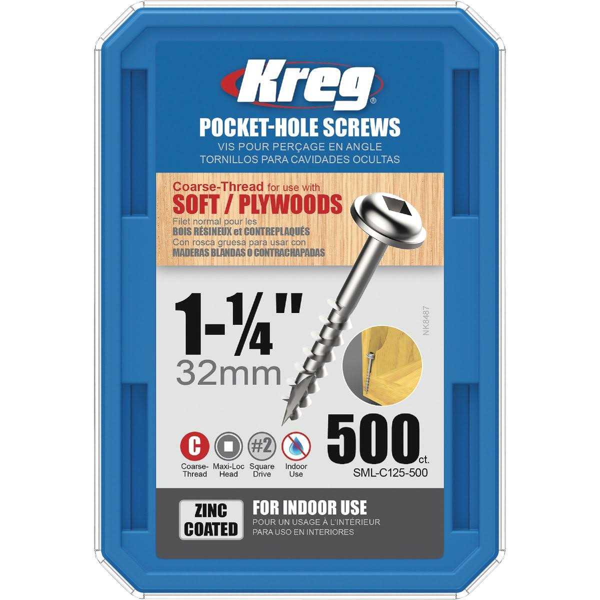 Kreg Zinc Pocket Hole Screw - Cheap Fitting