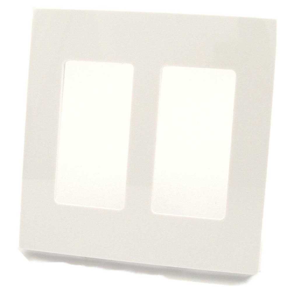 Leviton 80309-SW 2-Gang Decora Wall Plate - Cheap Fitting