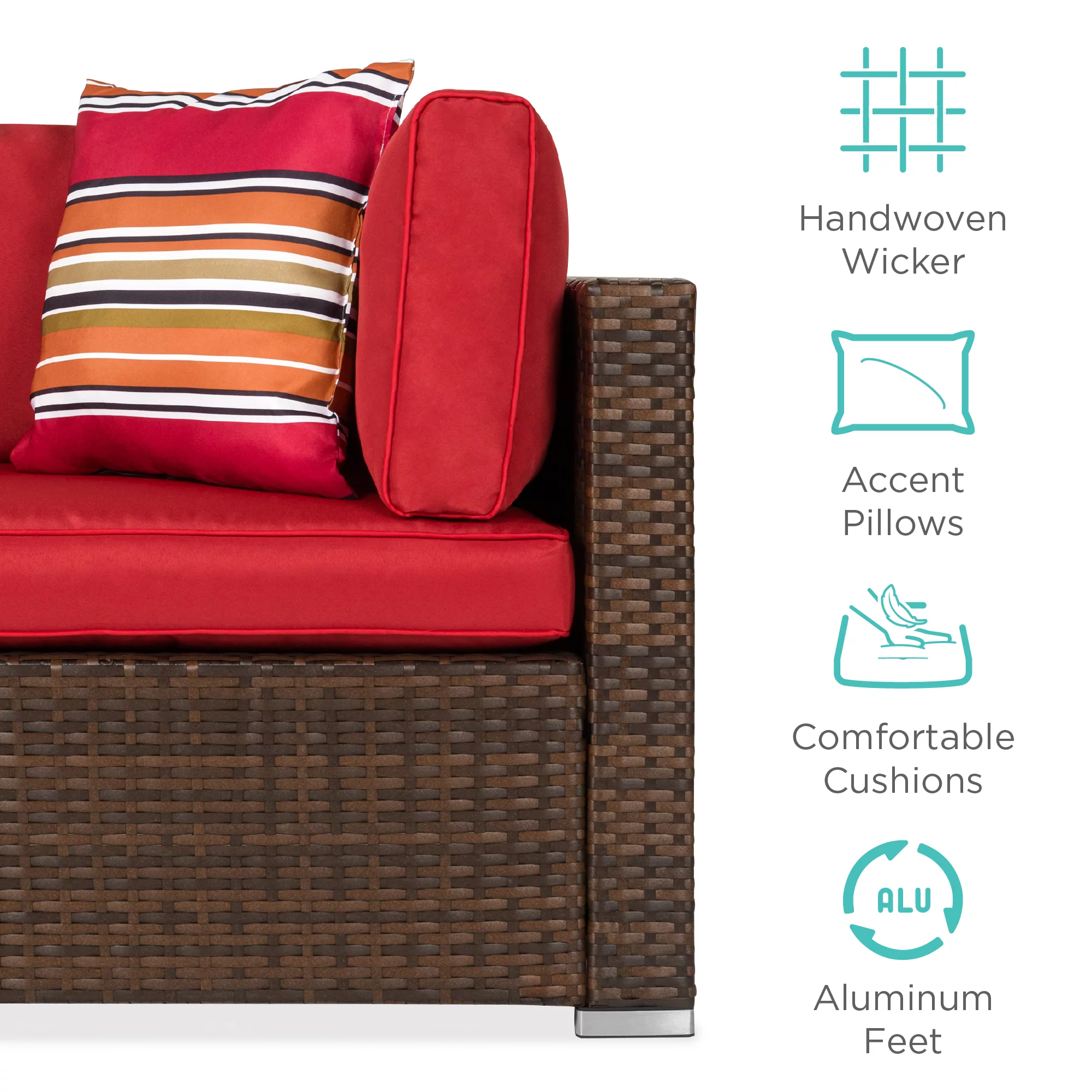 Best Choice Products 7-Piece Outdoor Modular Patio Conversation Furniture, Wicker Sectional Set - Gray/Navy - Cheap Fitting