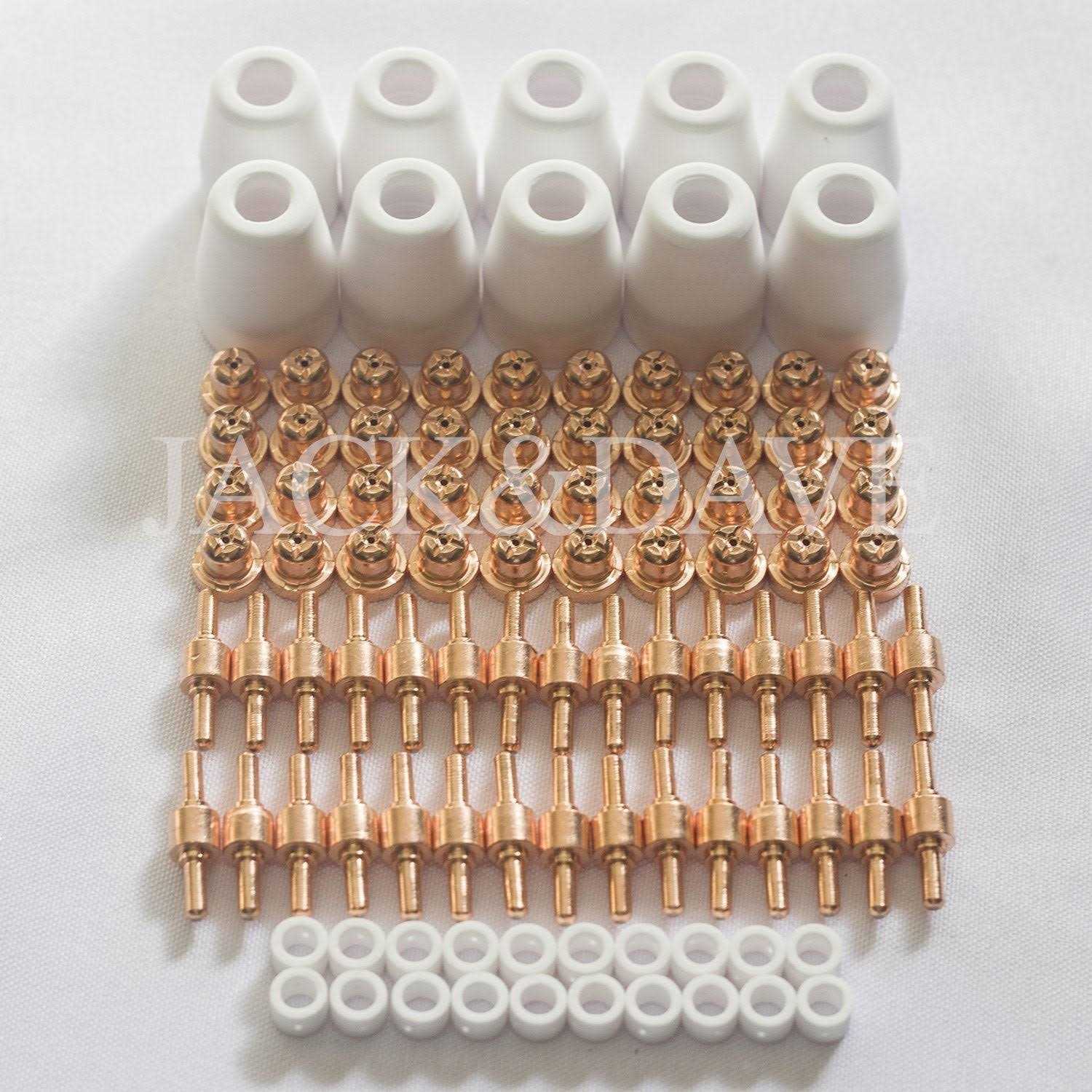 Jack&dave 100 Pcs Plasma Cutting Consumables Fit Cut40 50 with Plasma Cutter Torch Pt31 Lg40 - Cheap Fitting