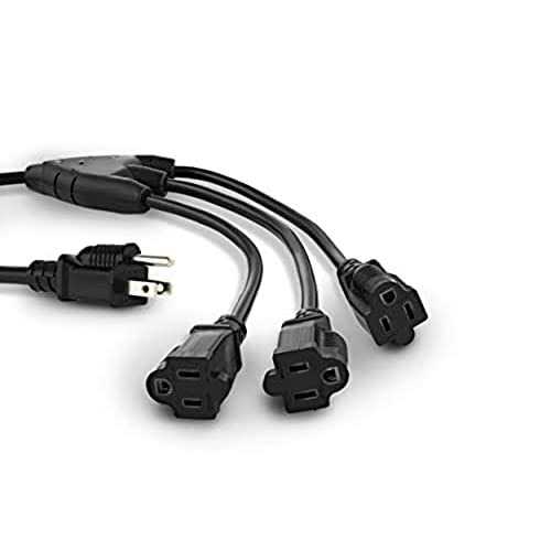 Colsen Power Extension Cord 3 Prong 6 Nema 5-15R Female Socket - Cheap Fitting