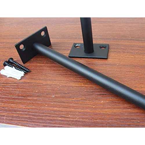 MHMYDZ Black Solid Steel Floating Shelf Bracket Blind Shelf Supports - Cheap Fitting