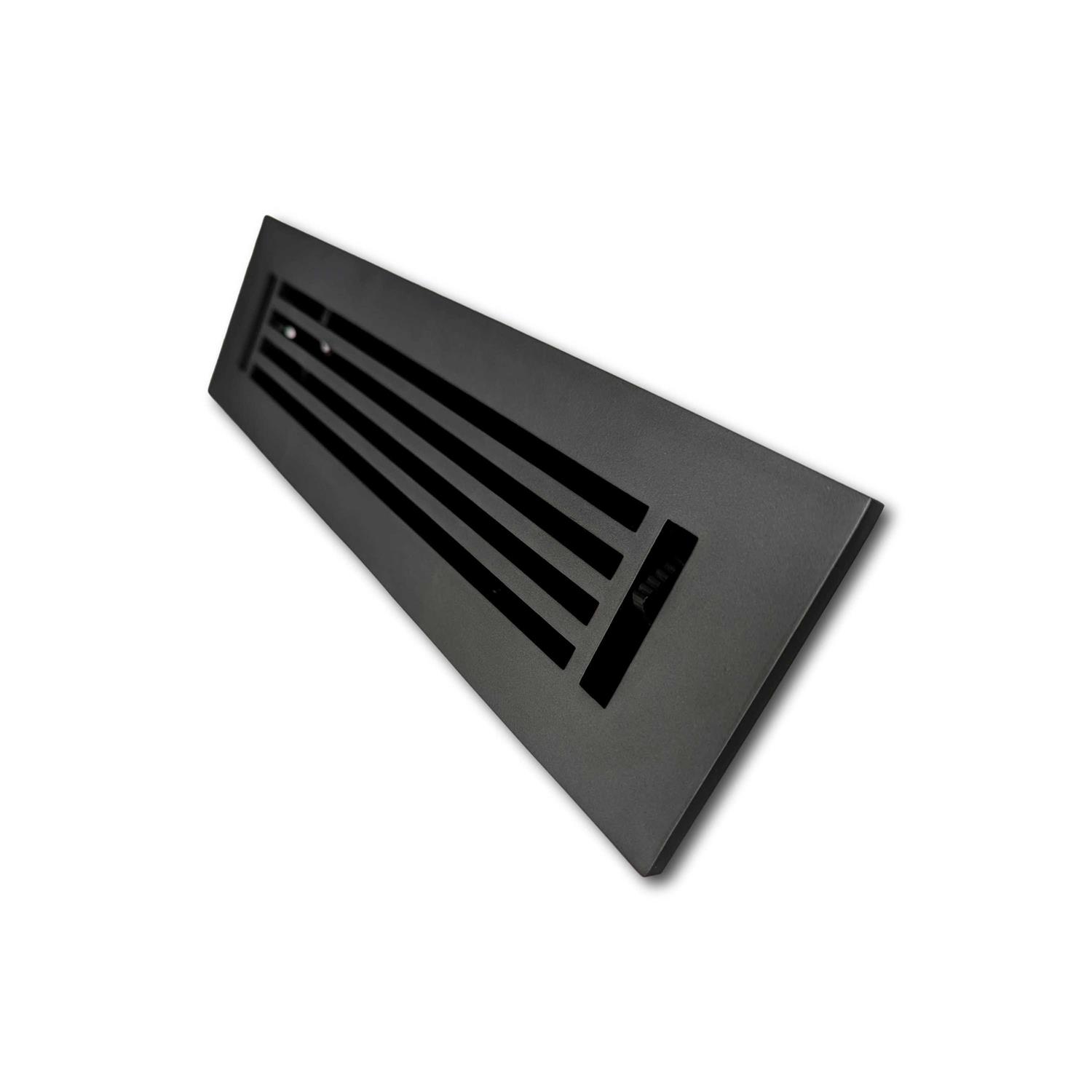 4 x 10 Linear Black Metal Floor/Wall Surface Mount Register Madelyn Carter - Cheap Fitting