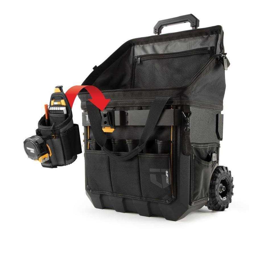 Toughbuilt XL Rolling Massive Mouth 18 Tool Bag in Black - Cheap Fitting