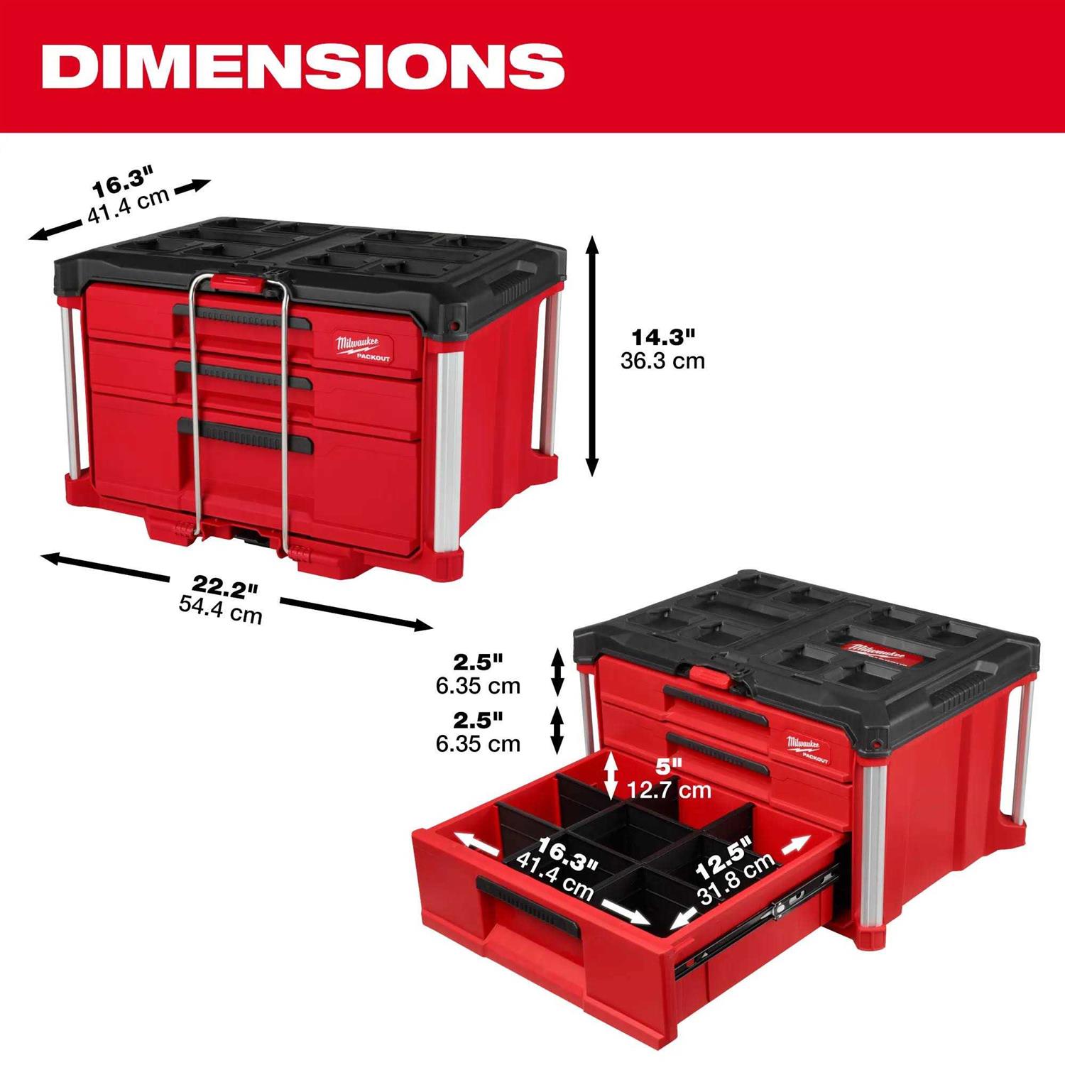 Milwaukee PACKOUT Tool Box 48-22 - Cheap Fitting