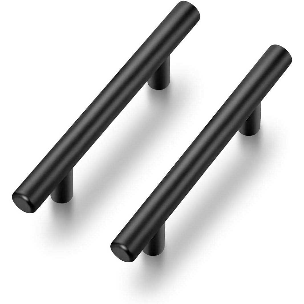 Ravinte 30 Pack 5” Cabinet Pulls Matte Black Stainless Steel Kitchen Drawer Pulls Cabinet Handles 5 Inch Length 3 Inch Hole Center - Cheap Fitting