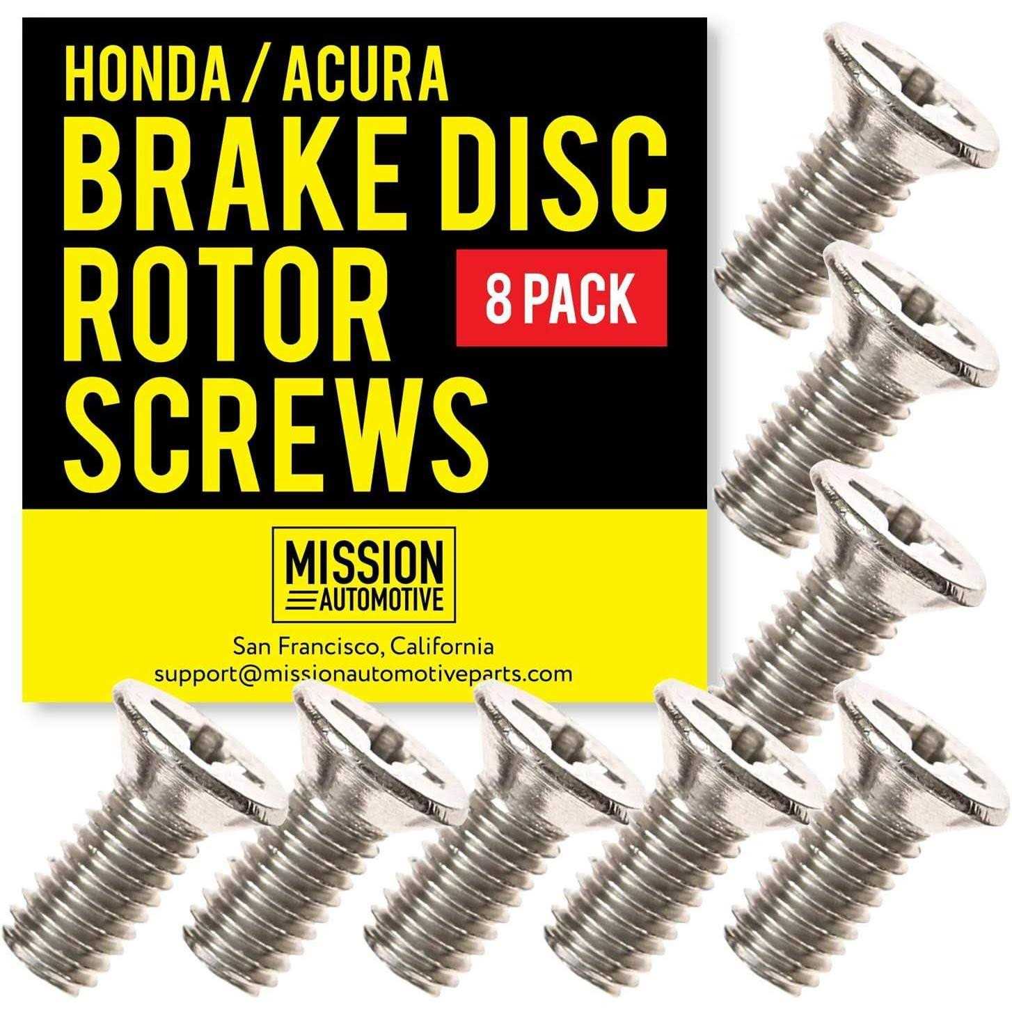 Mission Automotive 8-Pack of Rotor Screws for Brake Discs Universal Fit for Honda, Acura, Hyundai and Kia Models - Cheap Fitting