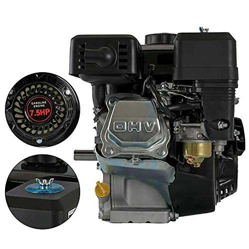 Gas Engine, 4 Stroke 7.5HP Gasoline Engine, OHV Air Cooled Pull Start Motor Air Cooled Single Cylinder Gas Engine 3600rpm, 210cc Gas Engine Motor - Cheap Fitting