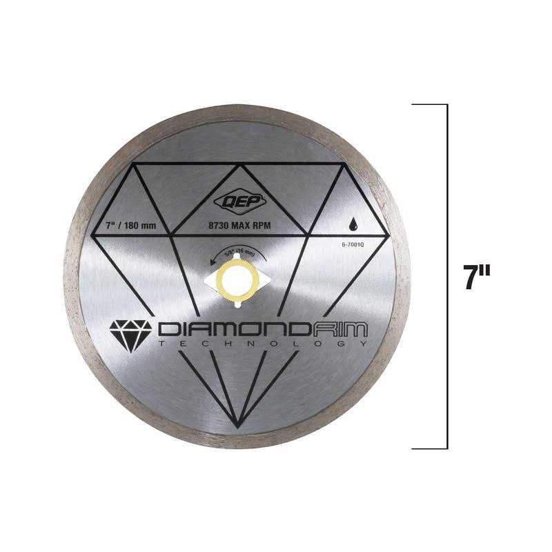 QEP 7 Continuous Rim Diamond Tile Saw Blade - Cheap Fitting