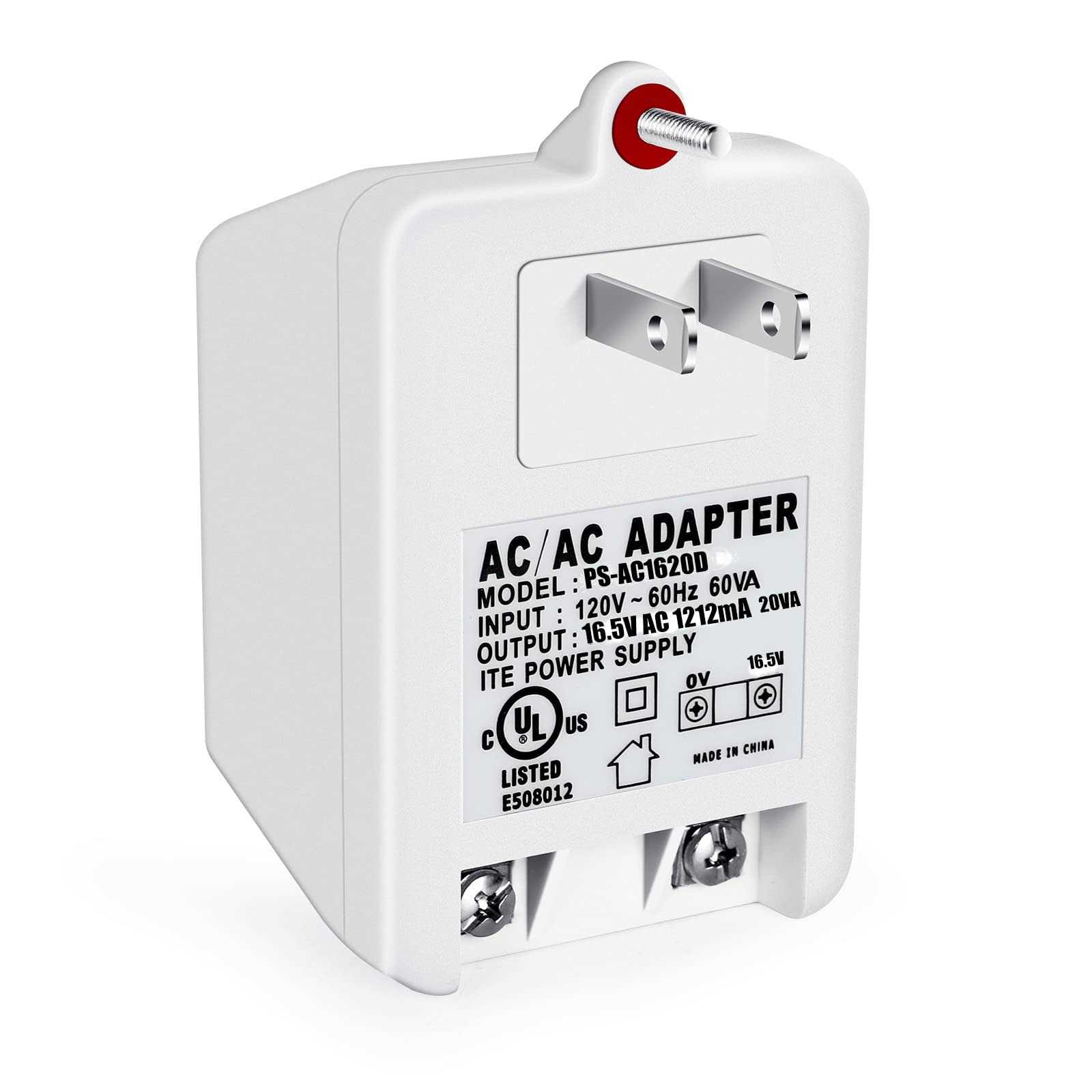 16.5 Volt Doorbell Transformer Compatible with Ring Nest Eufy Wyze - Cheap Fitting