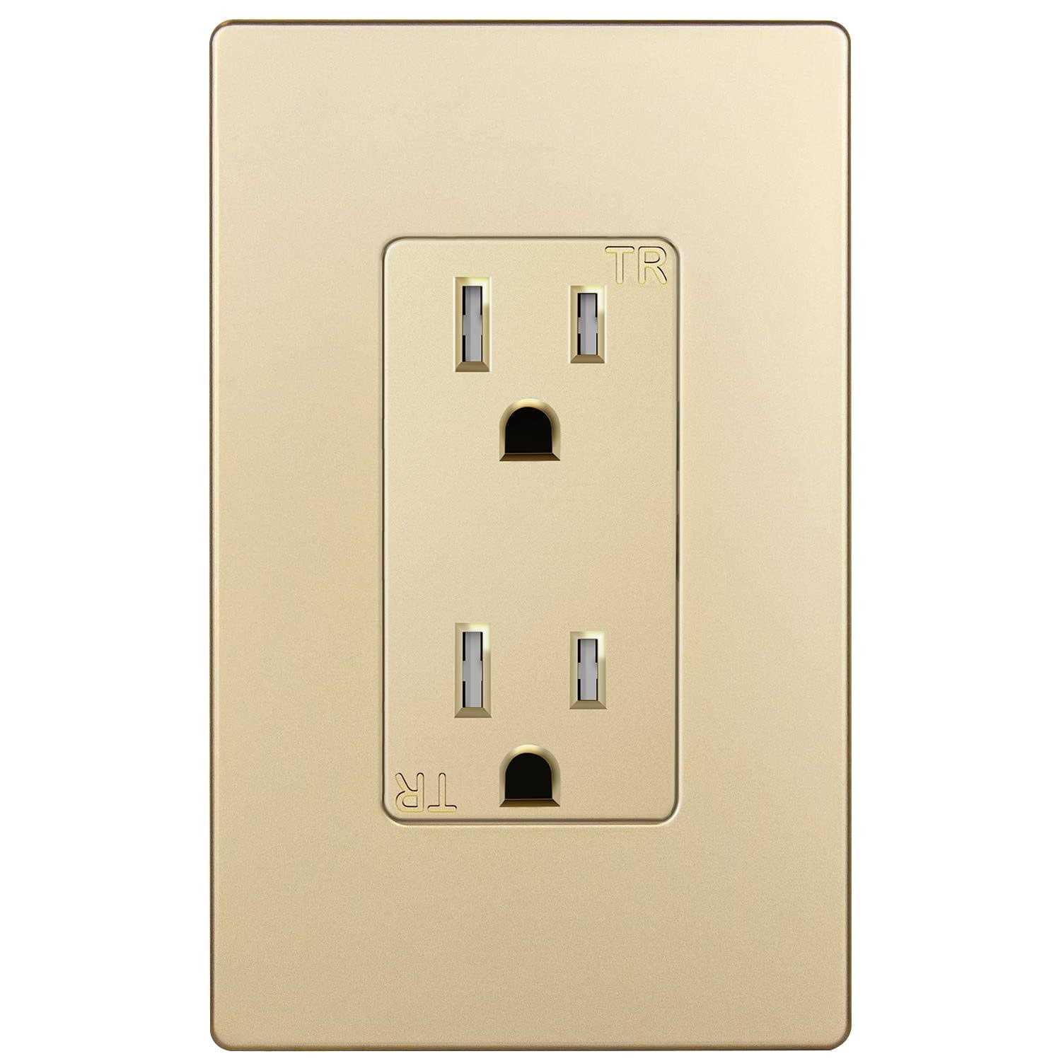 ENERLITES Elite Series Decorator Receptacle Outlet Child Safe Tamper-Resistant - Cheap Fitting