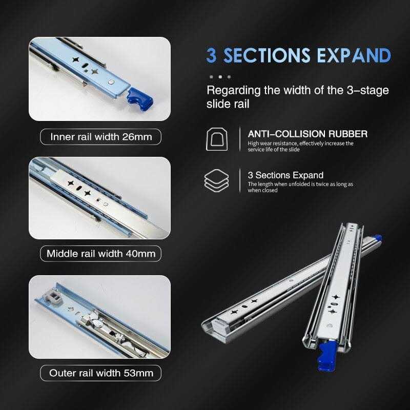 Heavy Duty Drawer Slide With Lock - Cheap Fitting