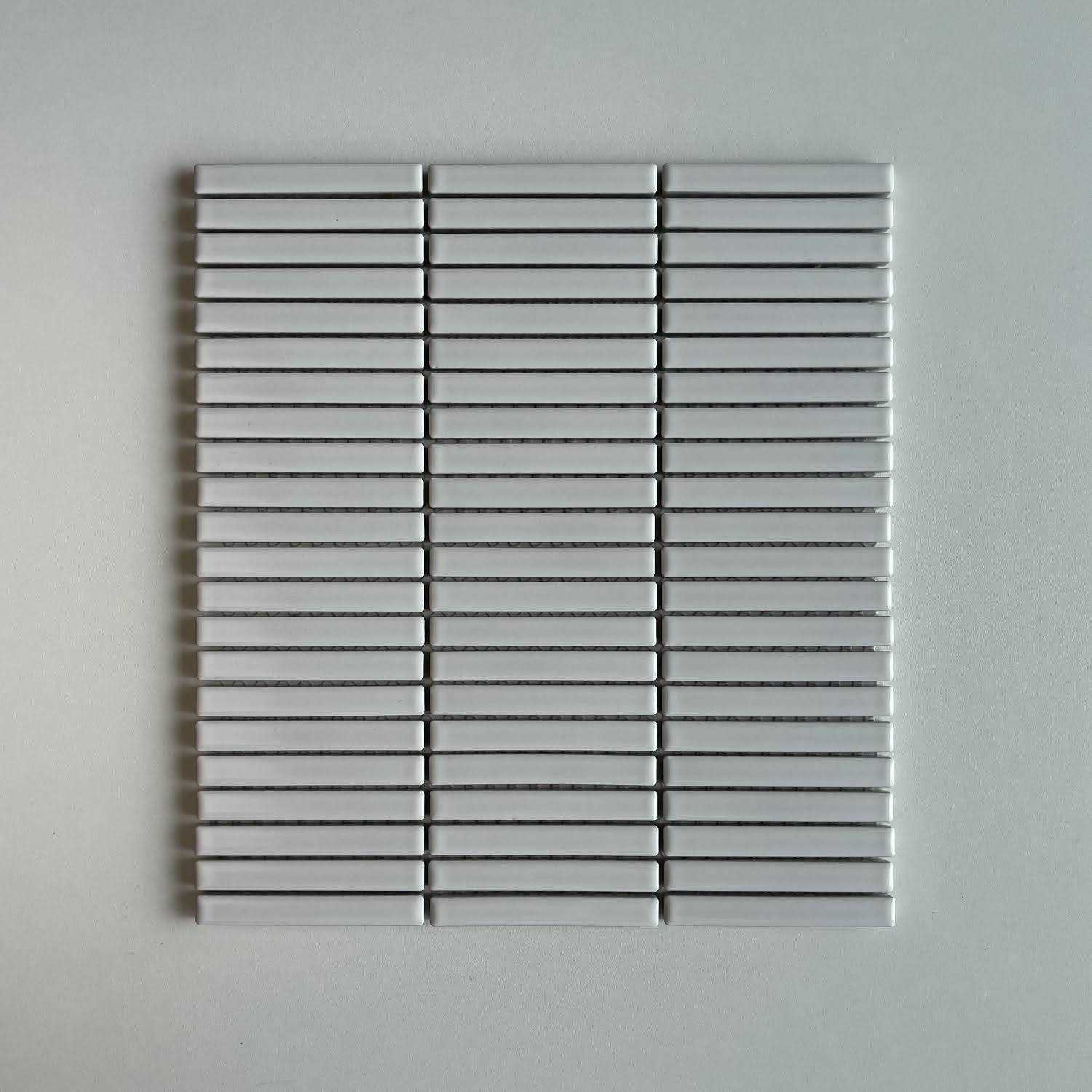 3.5 x 0.5 Micro-beveled Porcelain Mosaic Sheet Tile The Mosaic Factory - Cheap Fitting