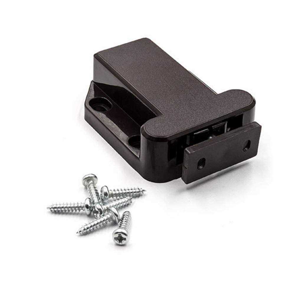 QEDT 8 Pack Push Latch,Touch Latch Safe Push Latch,Rebound self-Locking Device,Open Catch Lock Drawer Cabinet Catch Touch Latch Cupboard Bedroom - Cheap Fitting