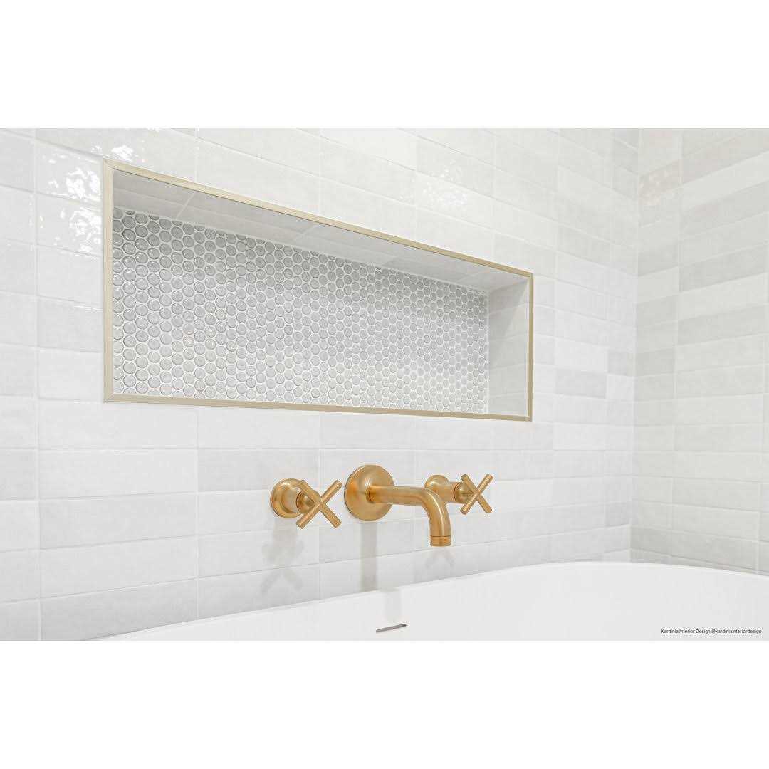 Penny Round Mosaic 1 x 1 Porcelain Penny Round Mosaic Wall & Floor Tile Bedrosians - Cheap Fitting