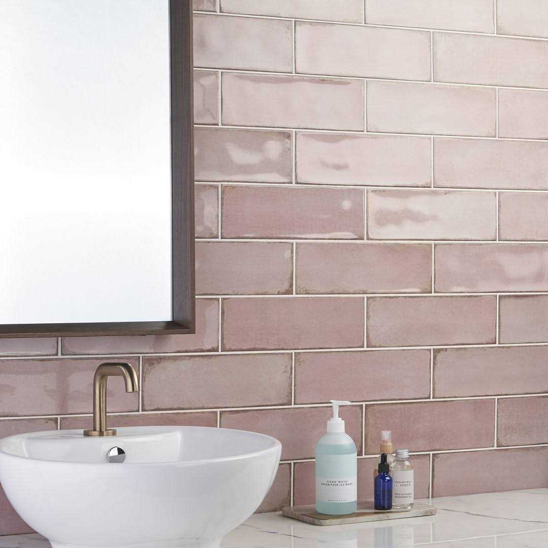 Ivy Hill Tile Santa Fe Rose 3.93 in. x 11.96 in. Polished Ceramic Wall Tile - Cheap Fitting