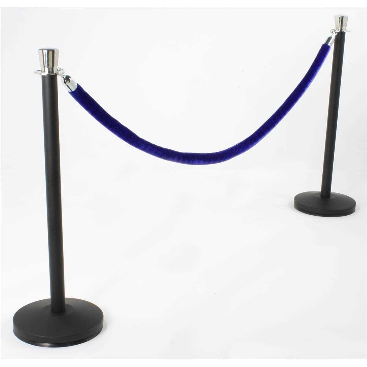 Rope Set 2 Matte Black Posts Burgundy Velvet Rope w - Cheap Fitting