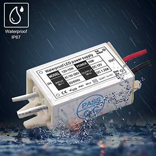 DC 12V LED Power Supply Driver Transformer Lustaled 15W Waterproof IP67 120VAC to 12V DC Converter Constant Voltage LED Switching Power Supply - Cheap Fitting