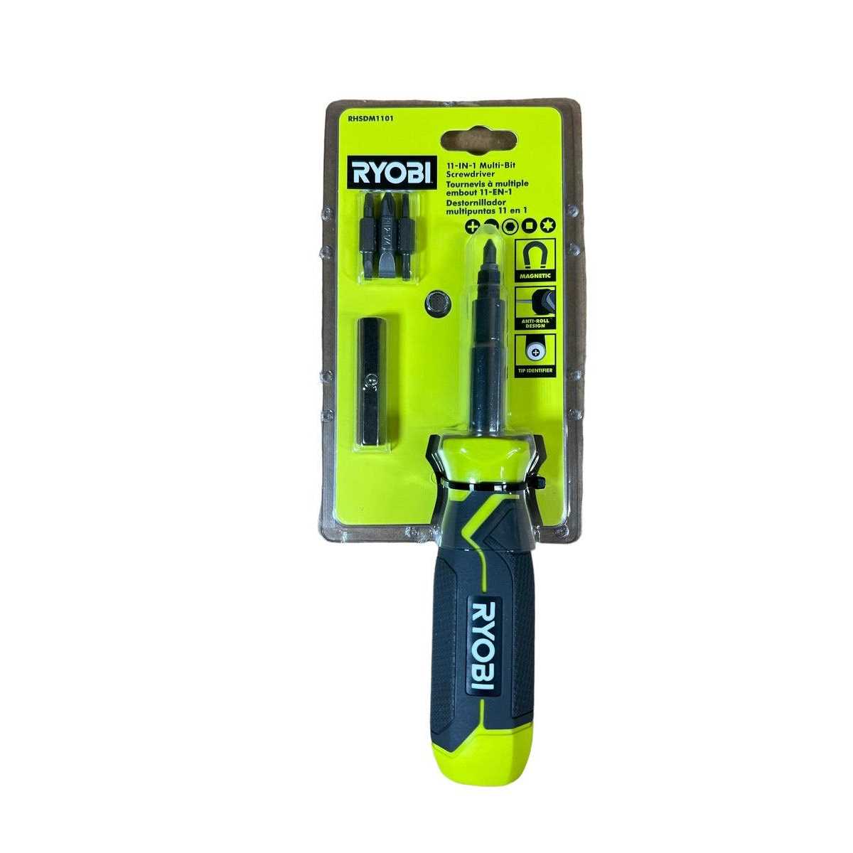 RYOBI 11-in-1 Multi-bit Screwdriver with Cushion Grip Handle - Cheap Fitting