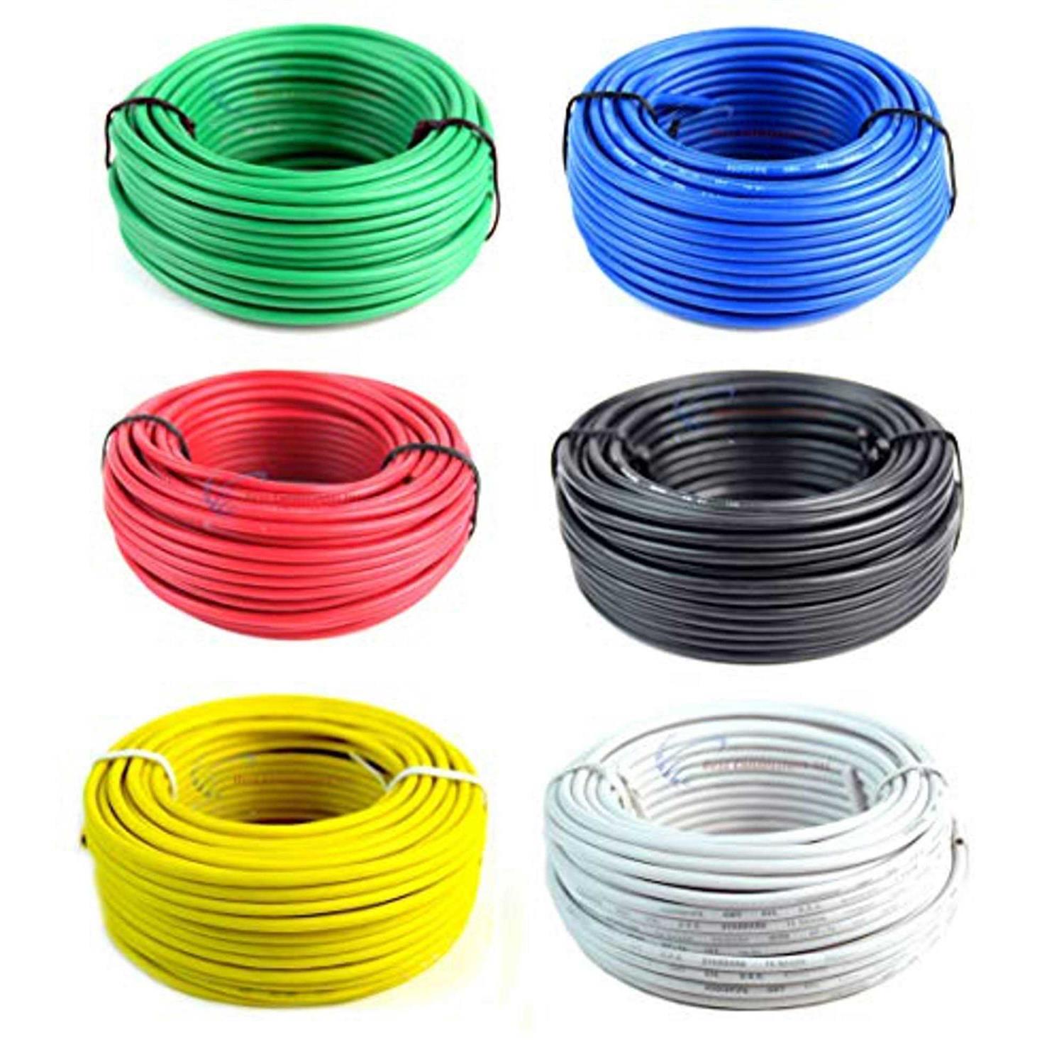 Best Connections 6 Rolls 14 Gauge 50 Feet Primary Remote Wire Copper Clad Single Conductor - Cheap Fitting