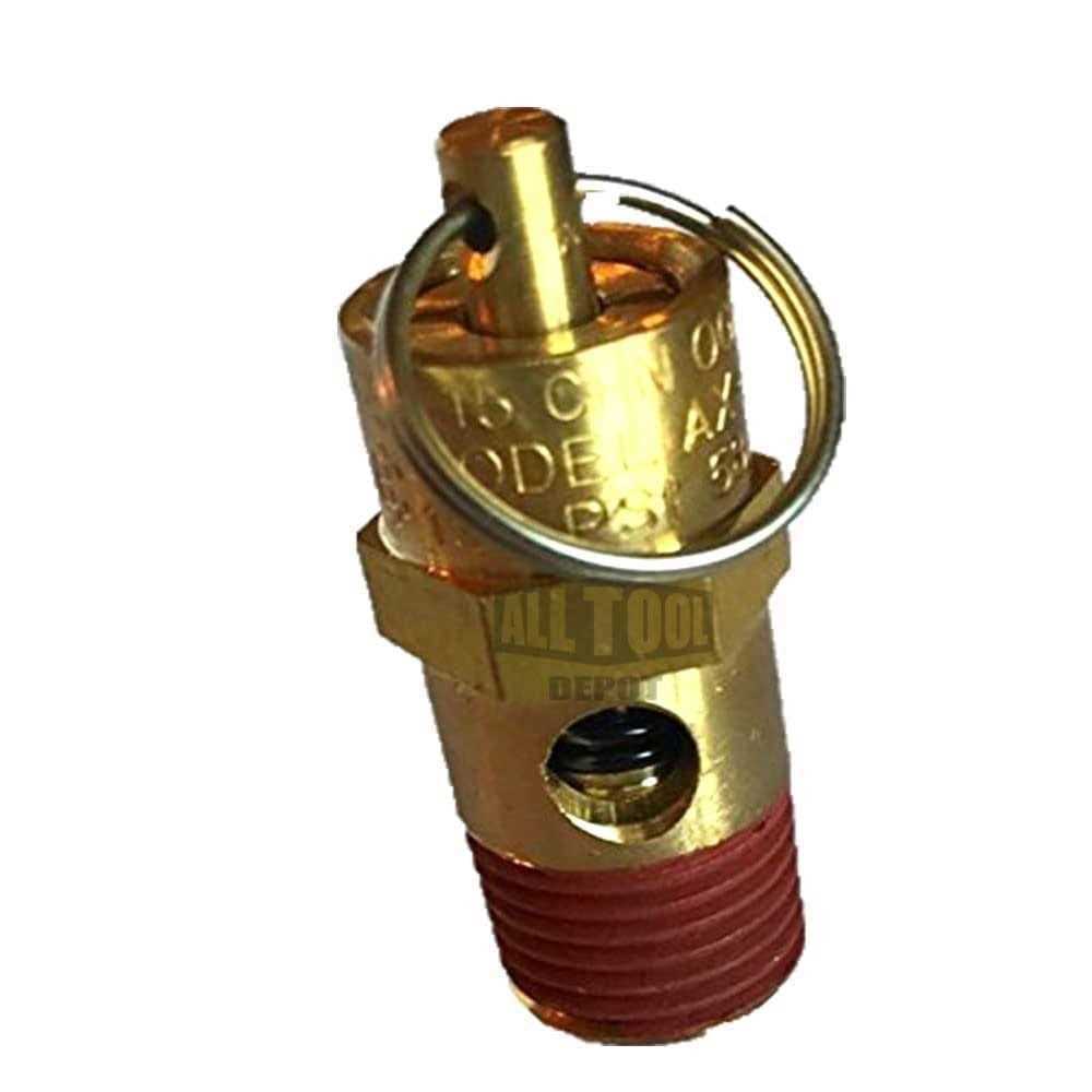 All Tool Depot New 1/4 NPT 175 PSI 67 SCFM Air Compressor Relief Pressure Safety Valve - Cheap Fitting