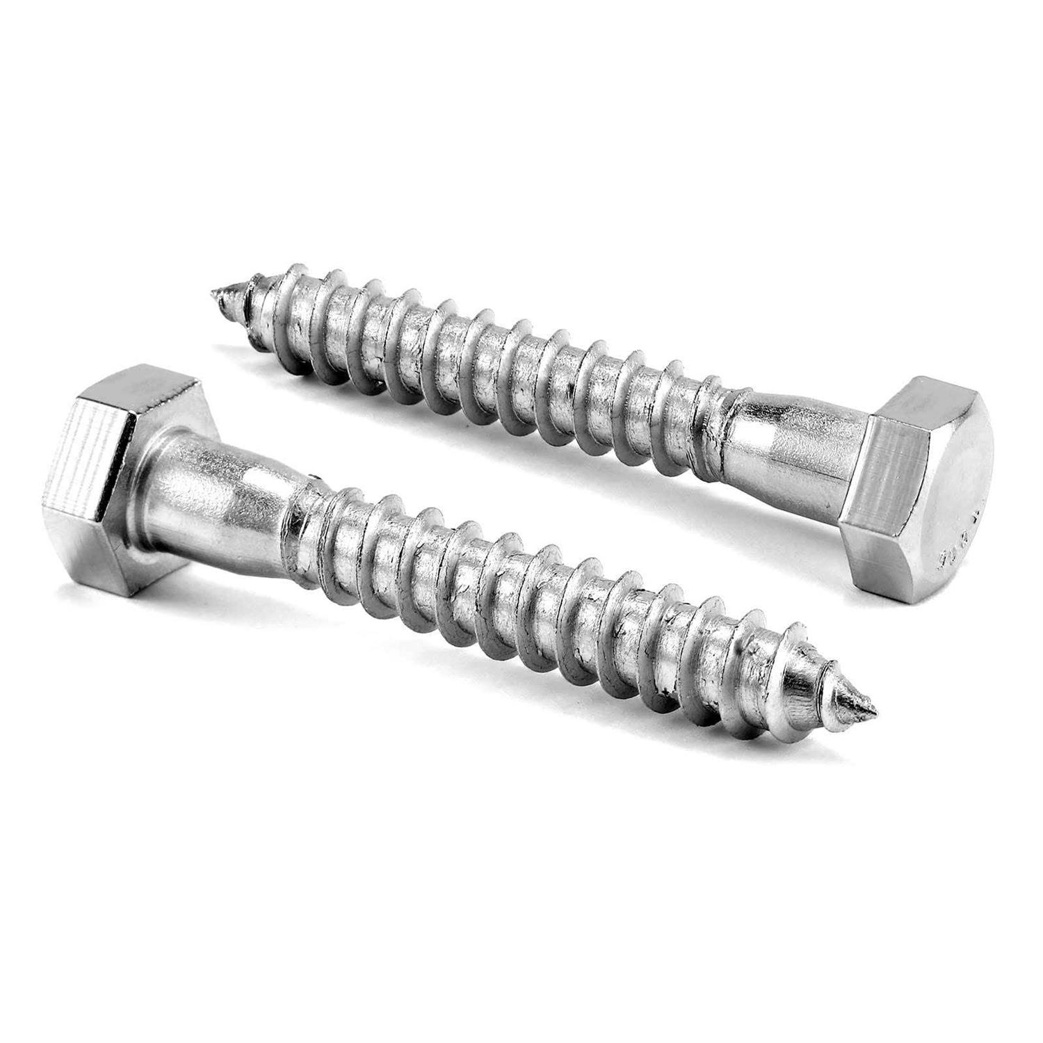 SG TZH Hex Head Lag Screws Bolts 20Pcs 304 Stainless Steel 18-8 - Cheap Fitting