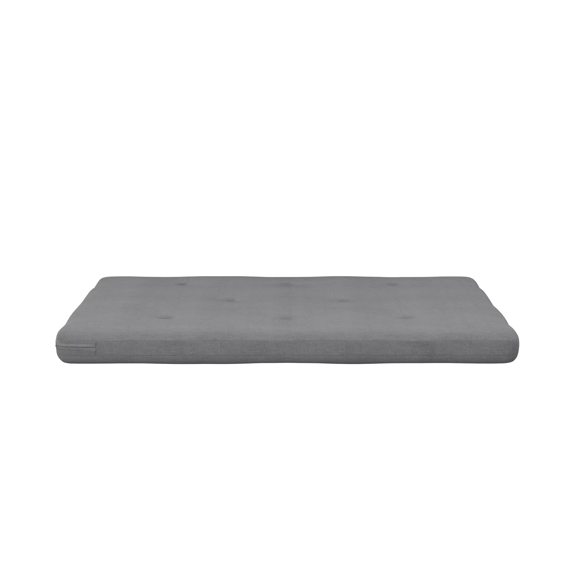 Caddie 6-Inch Futon Mattress with Tufted Cover and Recycled Polyester Fill, Full, Light Gray Linen - Cheap Fitting