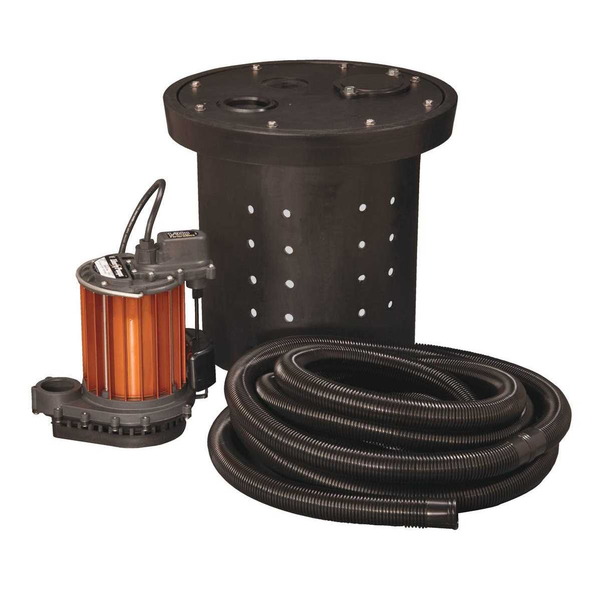 Liberty Pumps CSP-257 1/3 HP Cast Iron Crawl Space Sump Pump Kit - Cheap Fitting