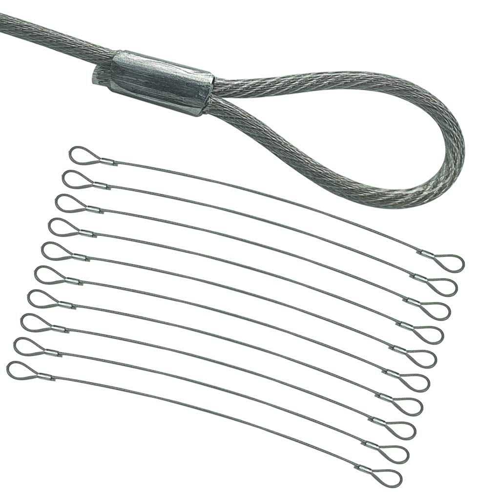 SSACK Stainless 304 Steel Looped Aircraft Cable Length of 10inch 12inch 14inch 20inch - Cheap Fitting