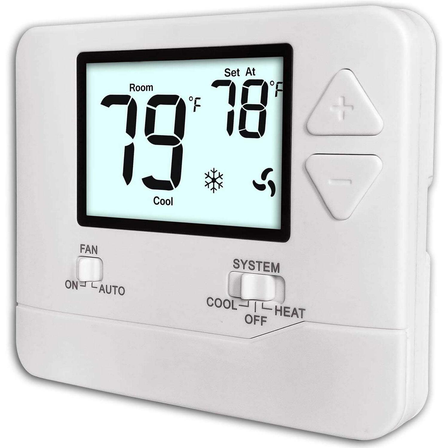 Heagstat Non Programmable Thermostats for Home 1 Heat/ 1 Cool - Cheap Fitting