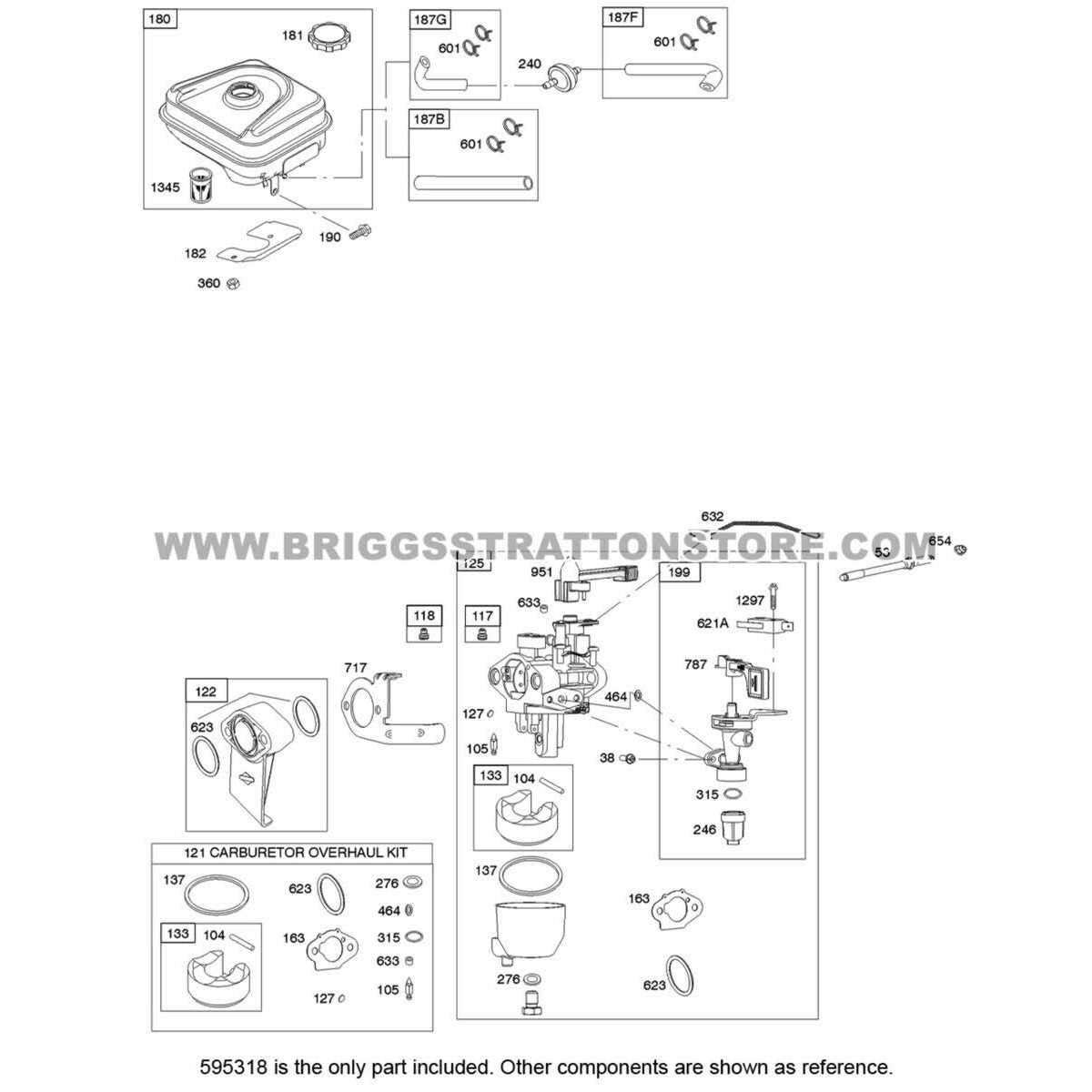 Briggs & Stratton 595318 Carburetor - Cheap Fitting