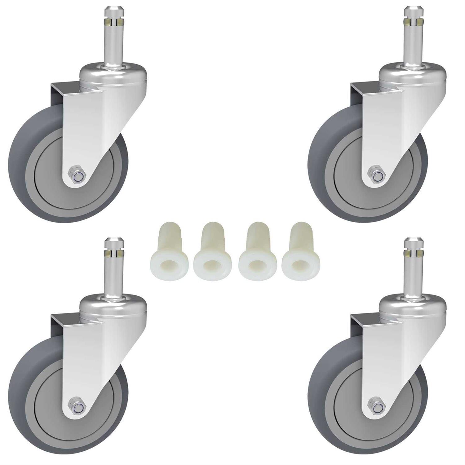 RILIDRI 3-Inch Swivel Stem Caster 7/16-Inch Stem Diameter Rubber Wheel	RILIDRI 3-Inch Swivel Stem Caster 7/16-Inch Stem Diameter Rubber Wheel - Cheap Fitting