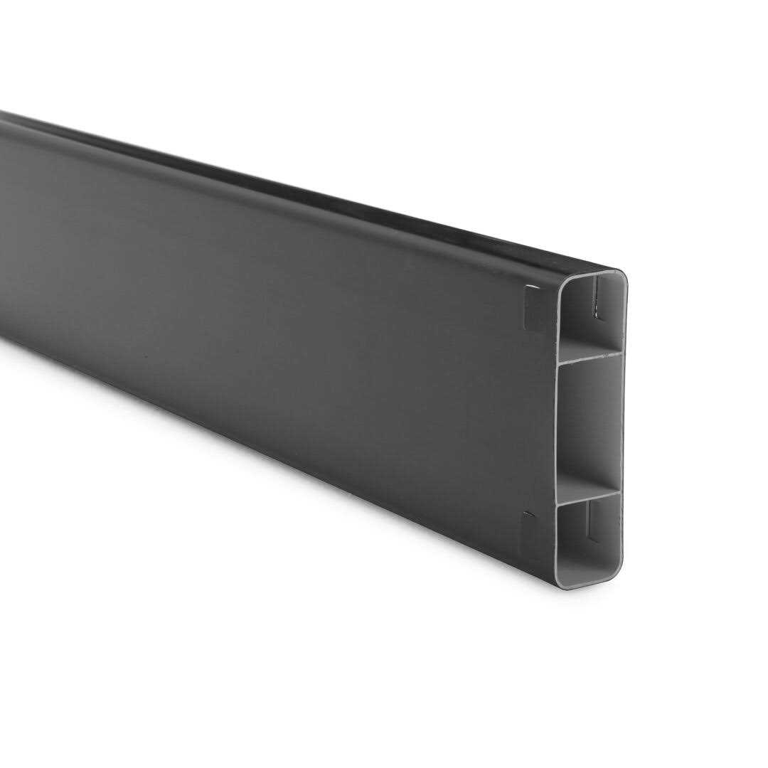 Outdoor Essentials 8 ft Vinyl Black Ranch Rail - Cheap Fitting
