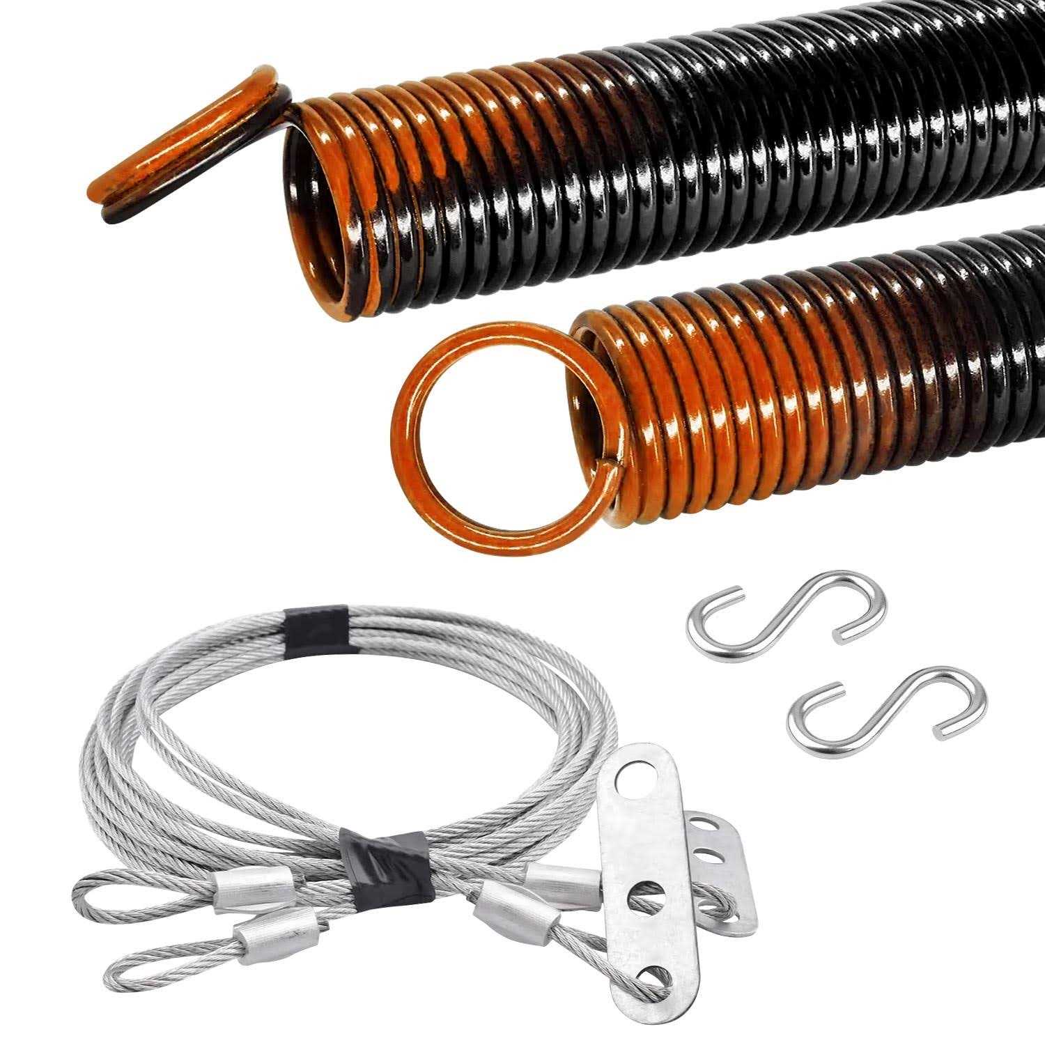 Hardwarex Supply Garage Electrophoresis Extension Spring with Safety Cable - Cheap Fitting