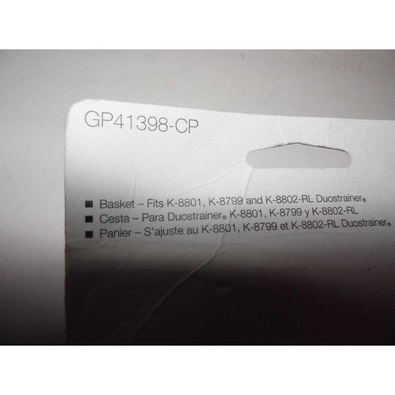 Kohler Duostrainer Basket Strainer Cup GP41398-CP - Cheap Fitting